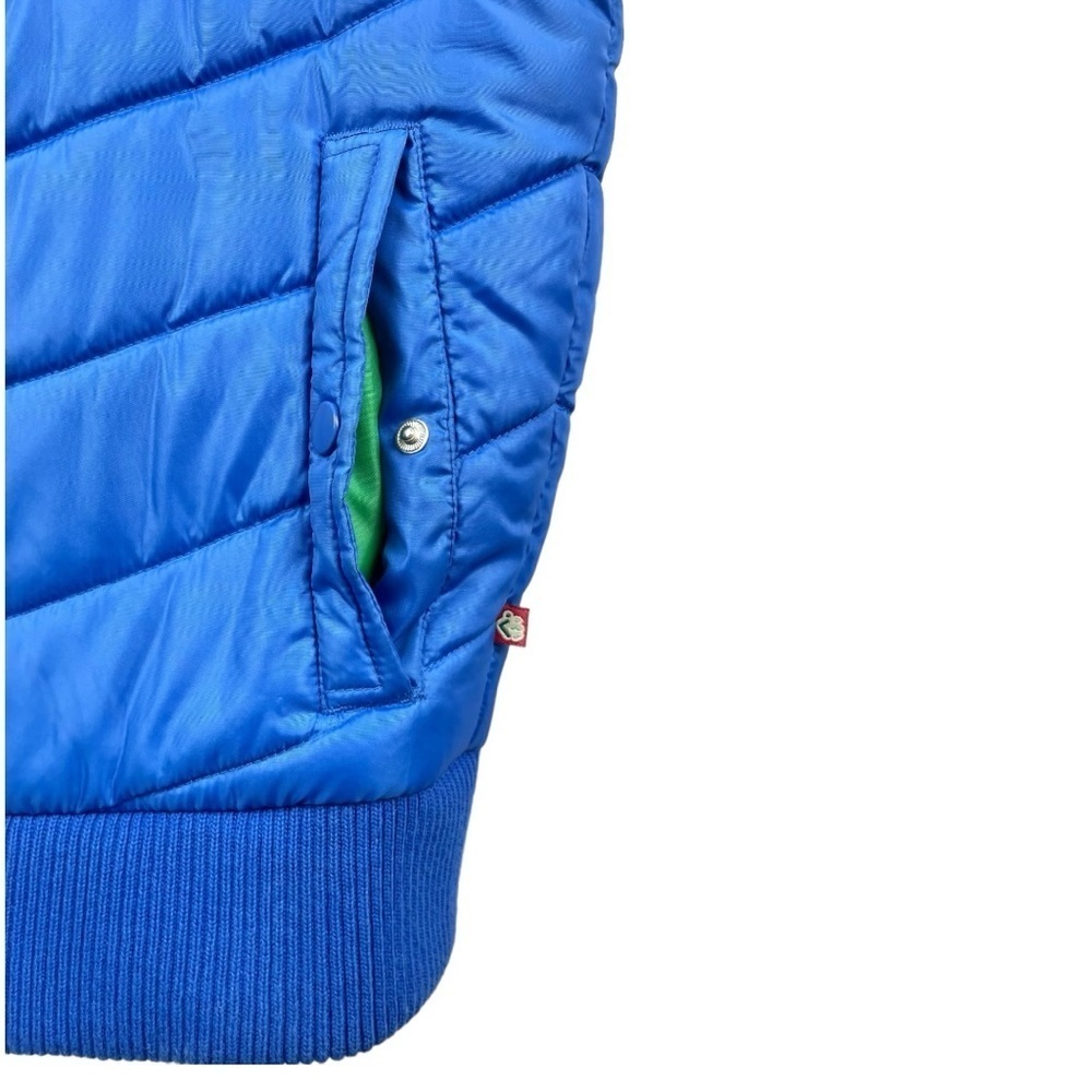 Y2K Groggy Blue Puffer Vest Gillet Size XS - Picture 5 of 8